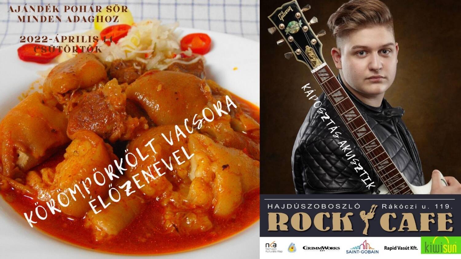 Körömpörkölt Vacsora és ÉlŐzene