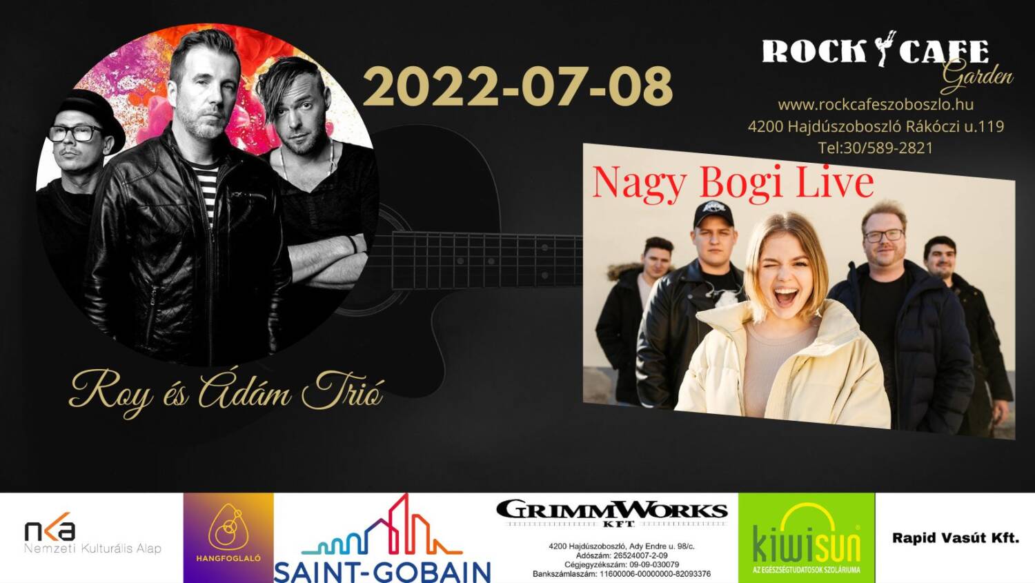Roy és Ádám Trió Nagy Bogi Live Rock Cafe Garden