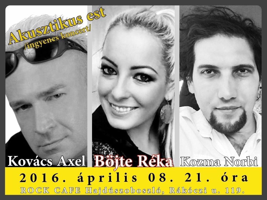 Akusztikus est bojte reka kovacs axel kozma norbi