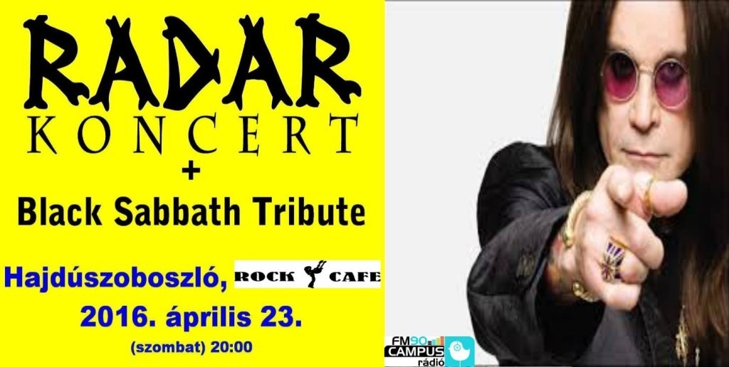 Radar koncert black sabbath tribute
