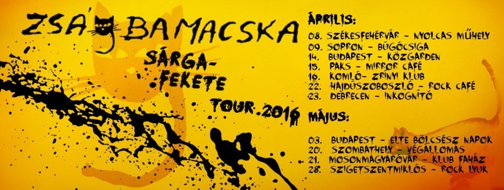 Zsagbamacskasarga fekete tour died by johnny
